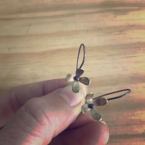 Tiny Gold Flower Earrings